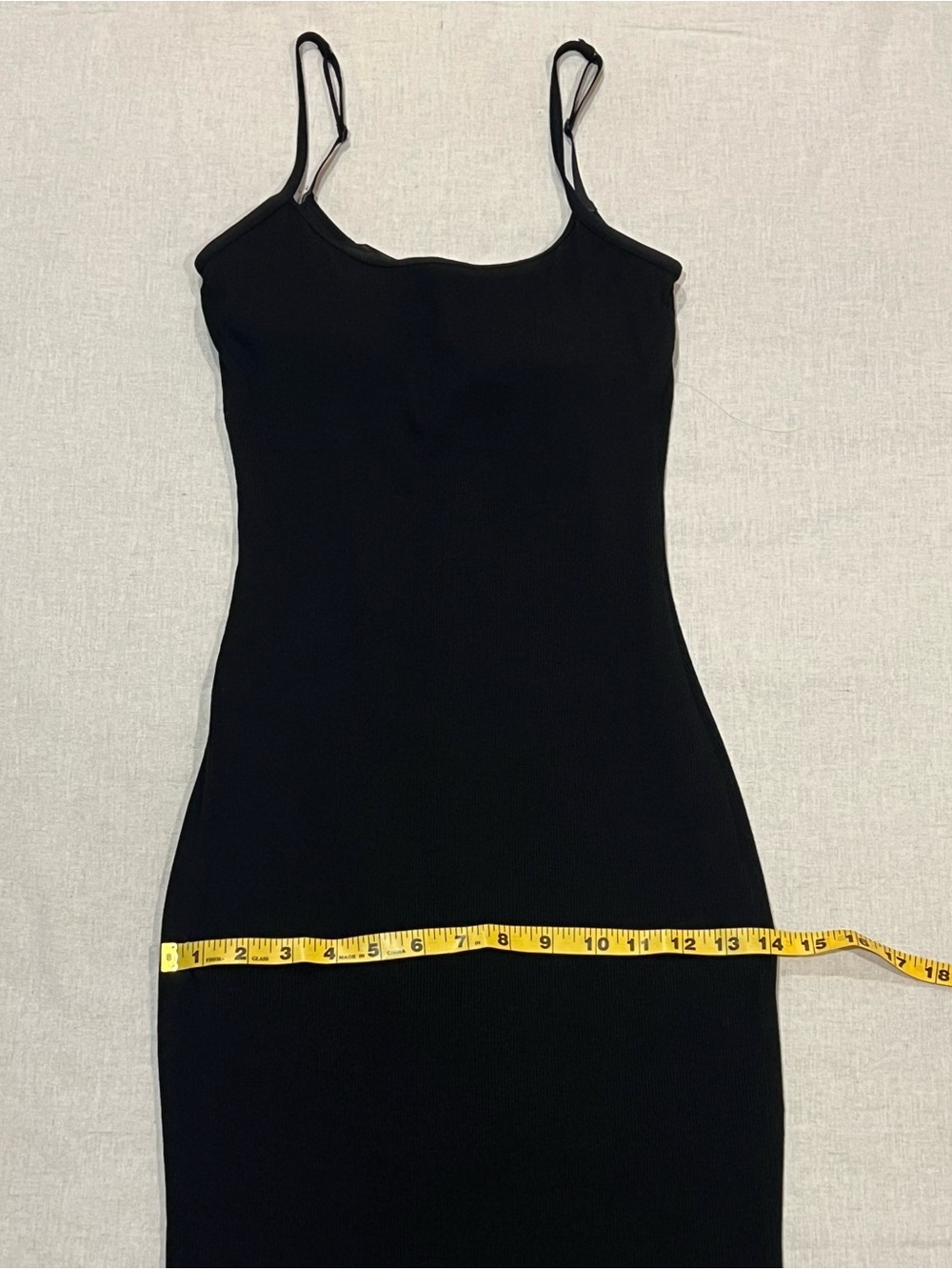 Popilush Ribbed Maxi Dress Black Built in Shape-wear Sexy Slip Dress Size Medium - Picture 13 of 14